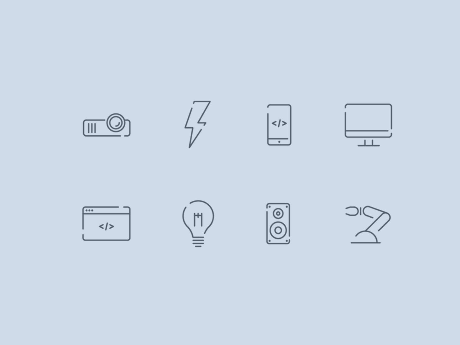 Tech icon set